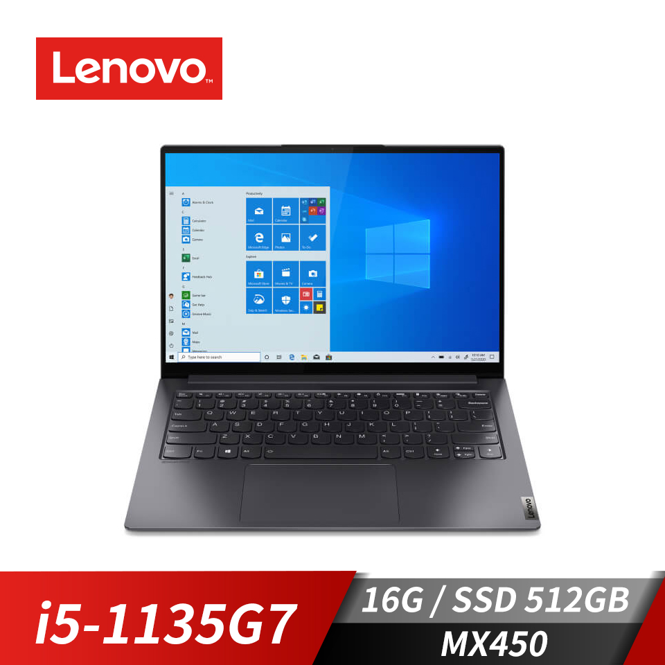 聯想 Lenovo YOGA Slim 7i 筆記型電腦 14"(i5-1135G7/16G/512G/MX450/W10)