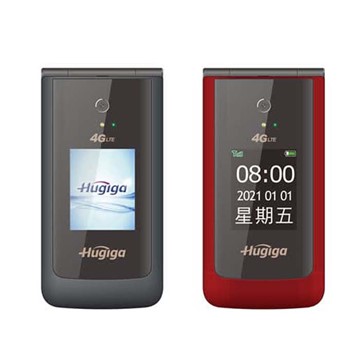 HUGIGA A8 LTE 經典歐風美型翻蓋機 紅