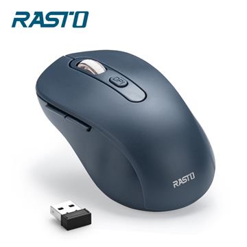 RASTO RM13六鍵式超靜音無線滑鼠-藍