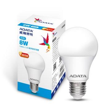 ADATA 威剛 8W高效能LED球燈泡-白光