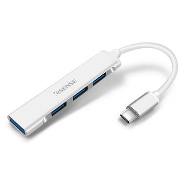 Esense USB3.1 4埠Type-C鋁合金集線器