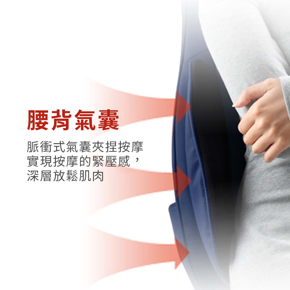 康生 BOSS專用氣壓揉捶全功能按摩椅墊_藍 - 細節圖 3