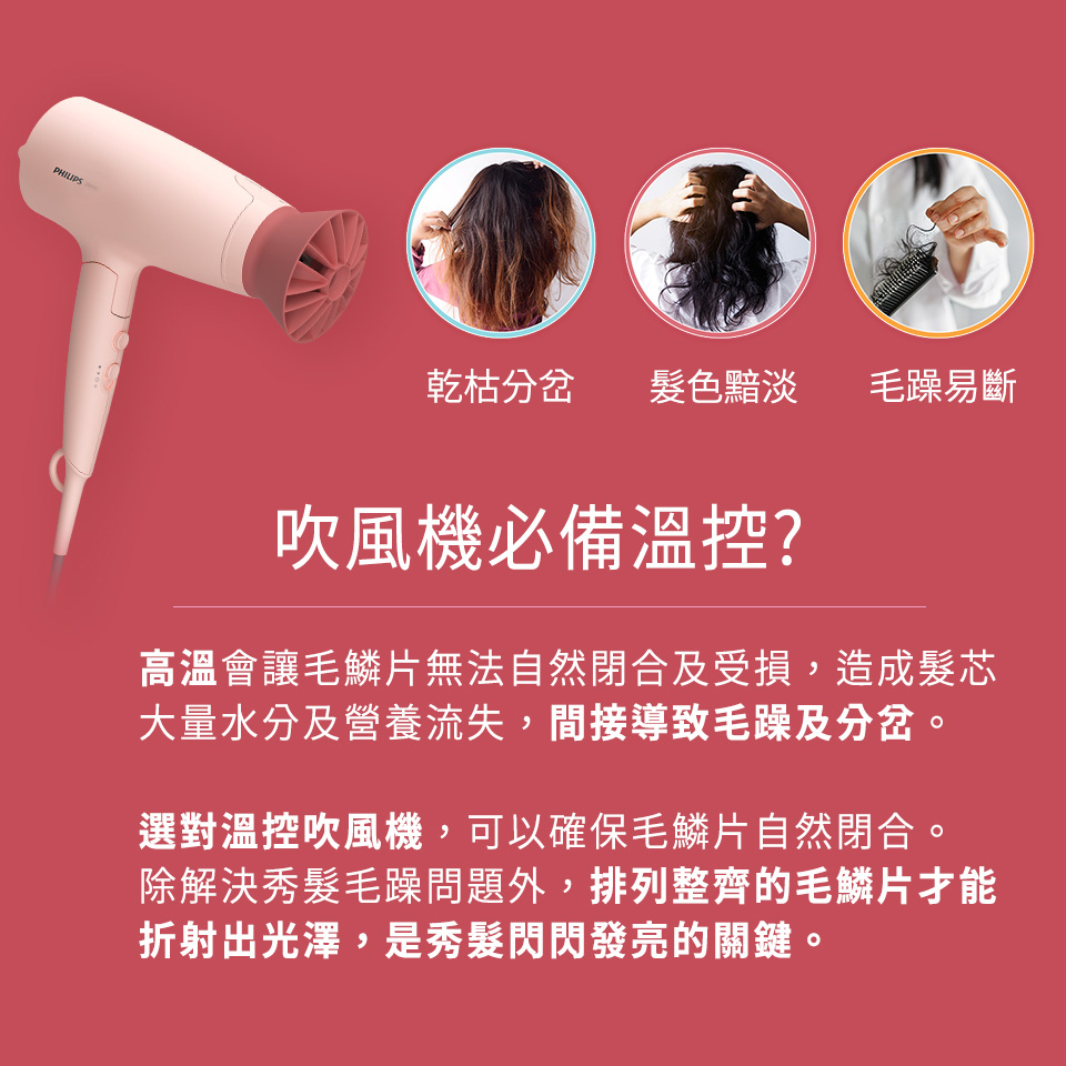 飛利浦Philips 溫控負離子護髮吹風機 - 細節圖 4