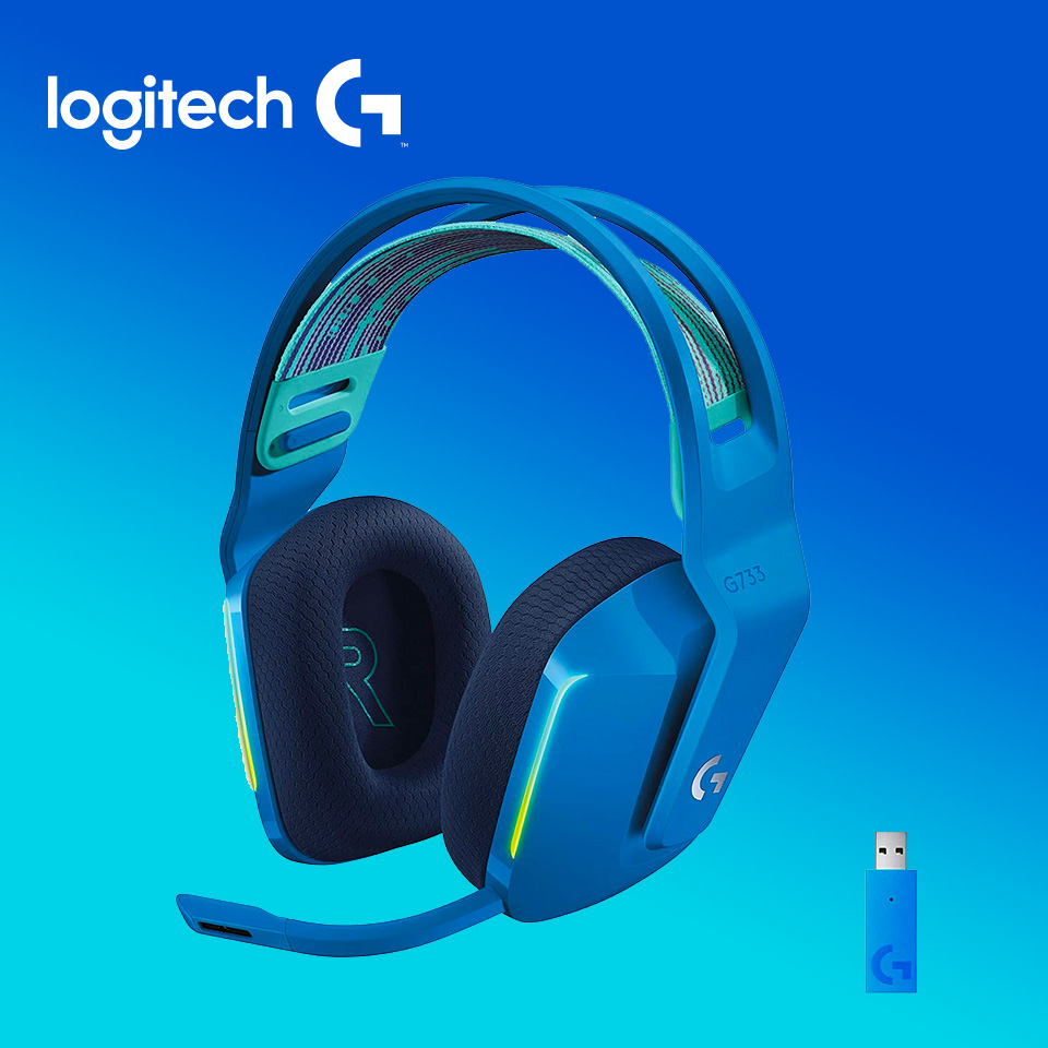 羅技 Logitech G733 LIGHTSPEED 無線RGB炫光電競耳麥 炫光藍