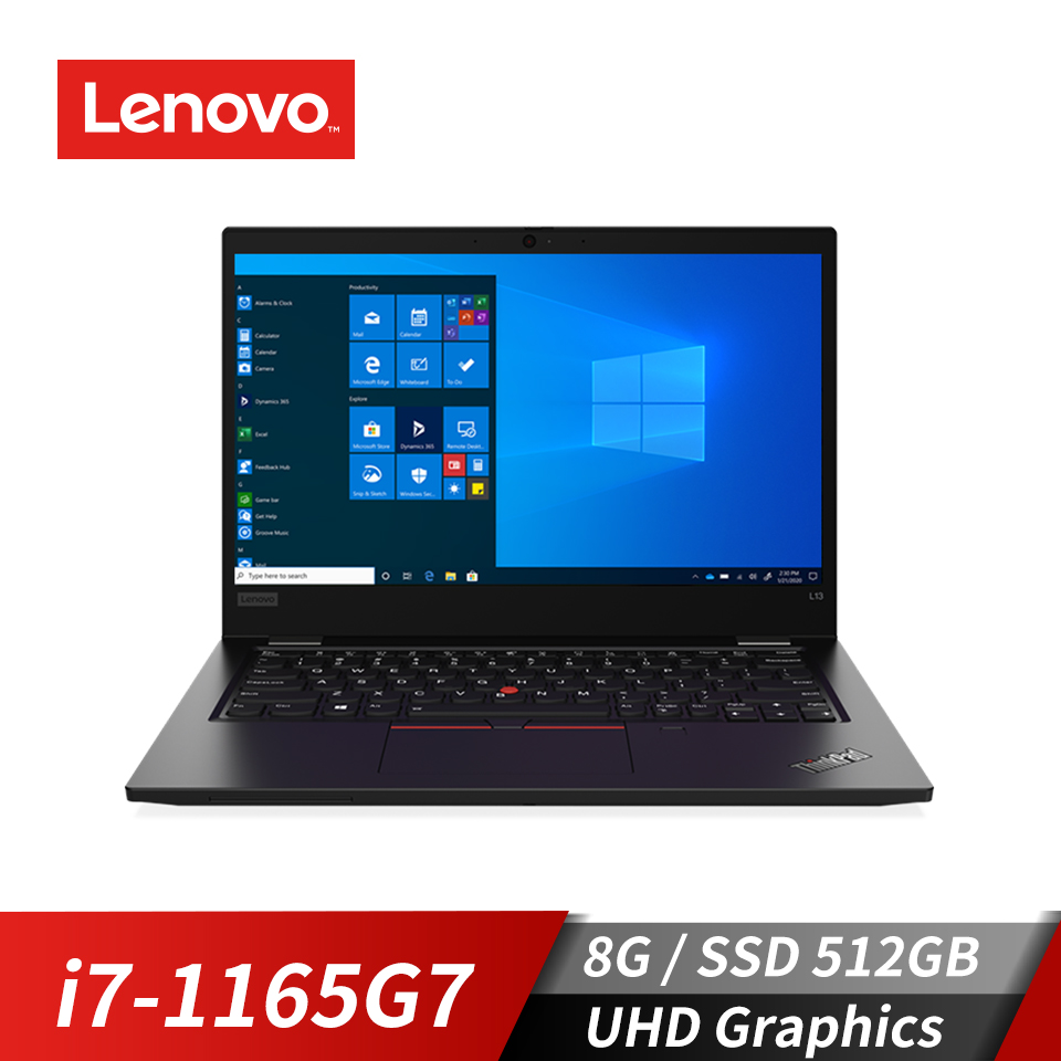 聯想 Lenovo ThinkPad L13 筆記型電腦 13"(i7-1165G7/8G/512G/UHD/W10)黑