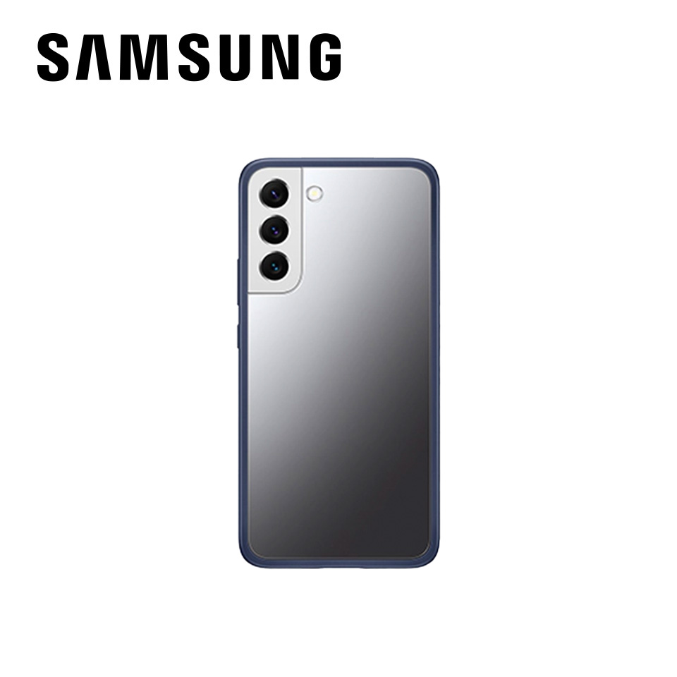 SAMSUNG S22+ 邊框背蓋兩用保護殼藍