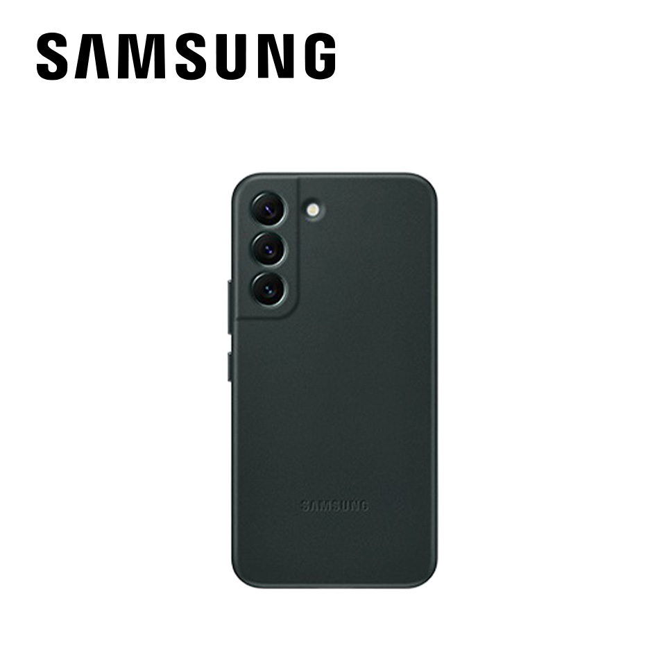 SAMSUNG Galaxy S22 皮革背蓋淺綠