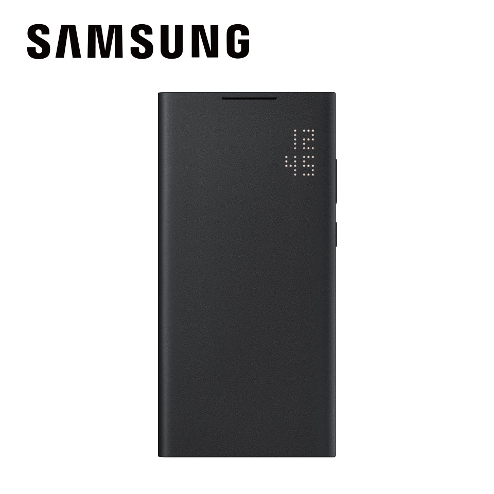 SAMSUNG Galaxy S22 LED皮革翻頁式皮套黑