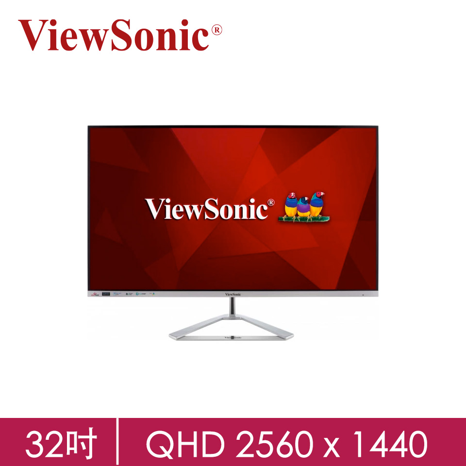 (福利品)ViewSonic 32型2K IPS娛樂顯示器
