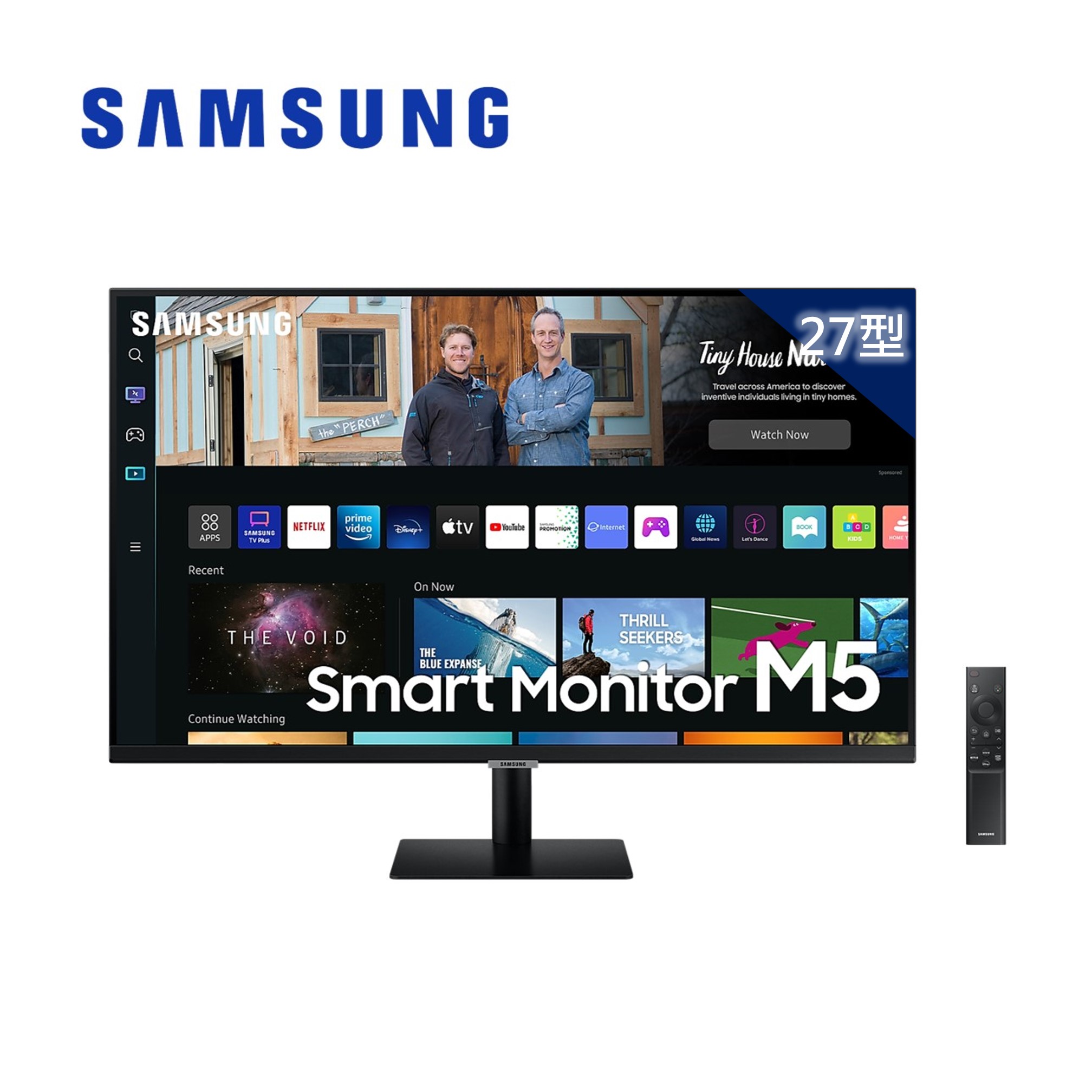 三星SAMSUNG M5 27型智慧聯網螢幕