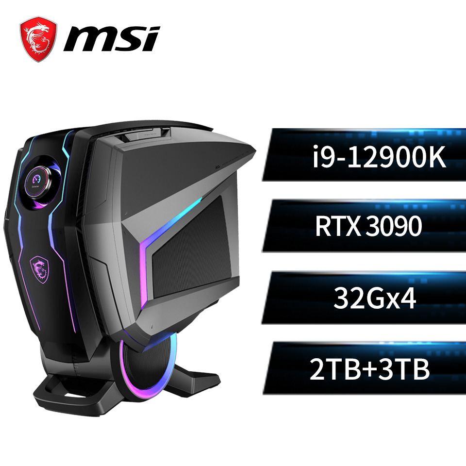 微星 MSI MEG Aegis 桌上型主機 (i9-12900K/32GB*4/2TB+3TB/RTX3090-24G/W11 pro)