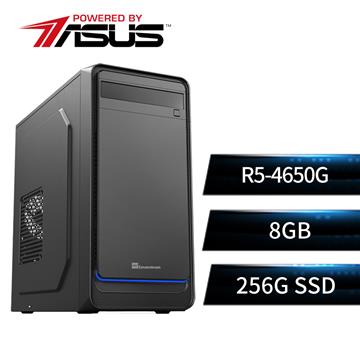 華碩平台[追風戰士]R5六核效能SSD電腦(R5-4650G/B550M/8G/256G)
