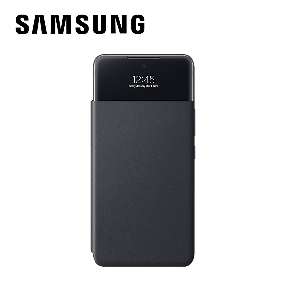 SAMSUNG A53 5G 透視感應皮套 黑