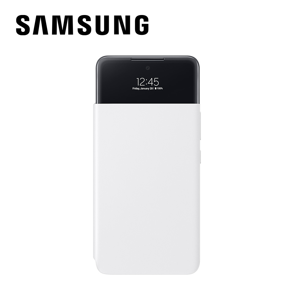 SAMSUNG A53 5G 透視感應皮套 白