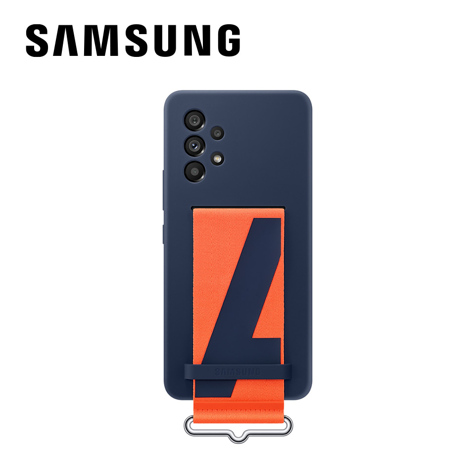 SAMSUNG A53 5G 矽膠薄型背蓋(附指環帶)藍
