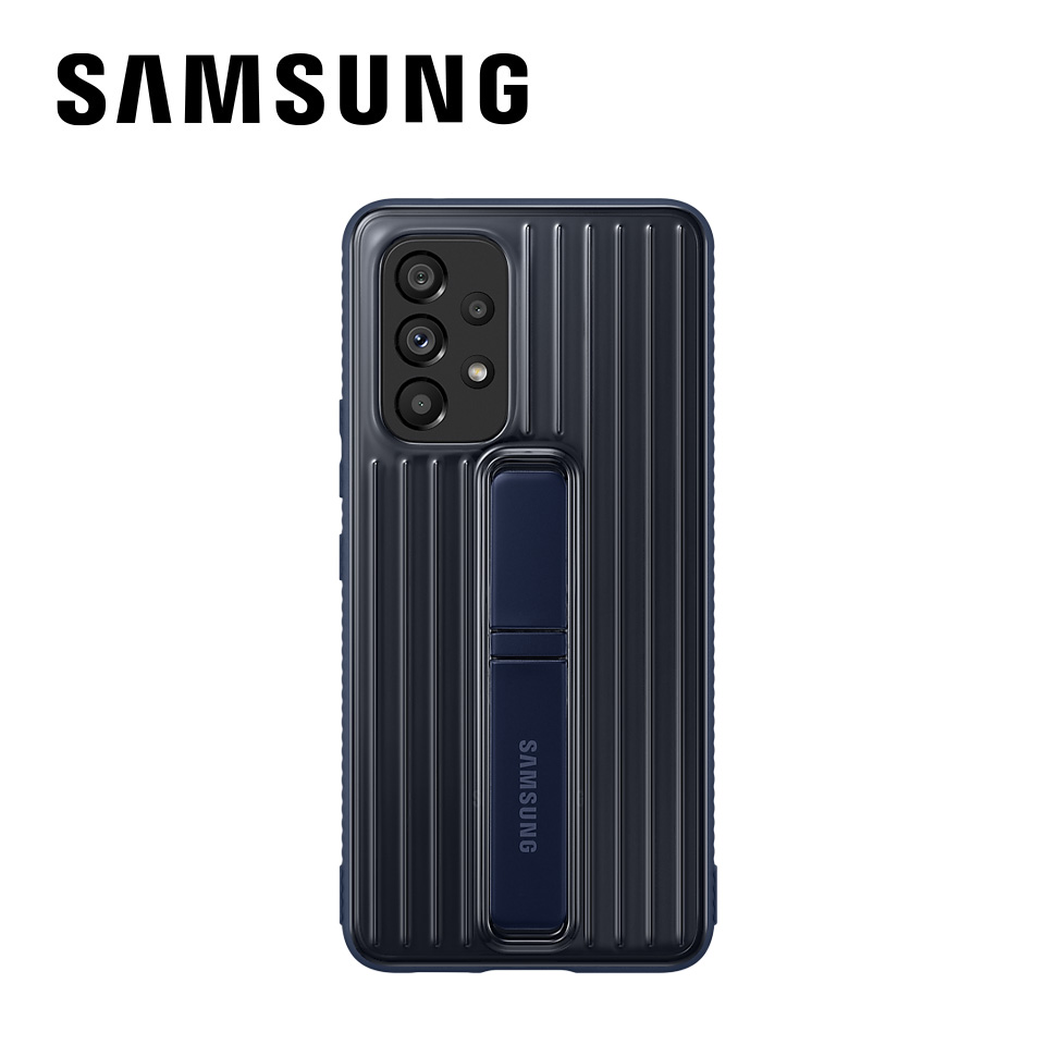 SAMSUNG A53 5G 立架式保護背蓋藍