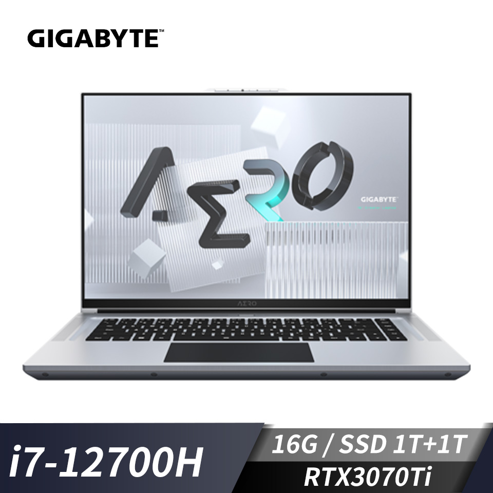 技嘉 GIGABYTE AERO 16 筆記型電腦 16"(i7-12700H/16G/1T+1T/RTX3070Ti/W11)