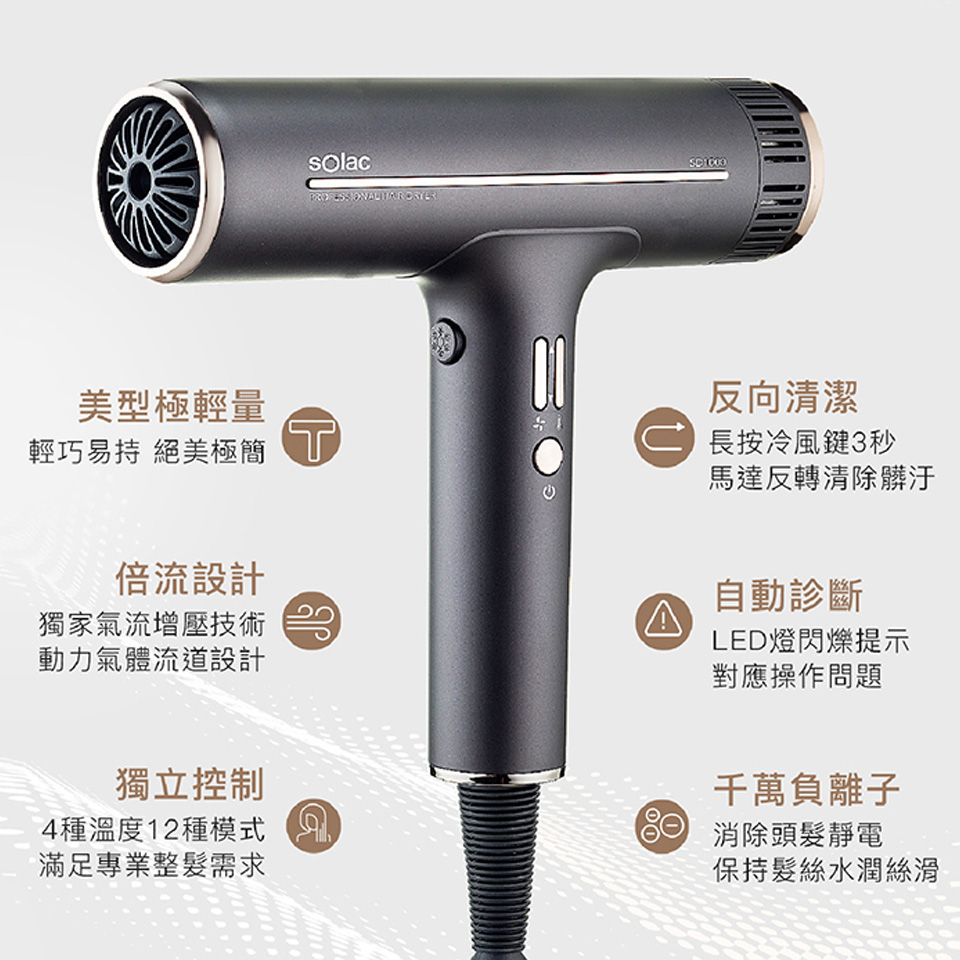SOLAC專業負離子吹風機 - 細節圖 4