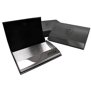 贈品-MSI皮革黑光龍盾名片盒