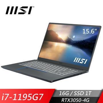 微星 MSI Prestige 15 筆記型電腦 15.6"(i7-1195G7/16G/1T/RTX3050/W11)