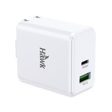 Hawk 25W PD電源供應器-白