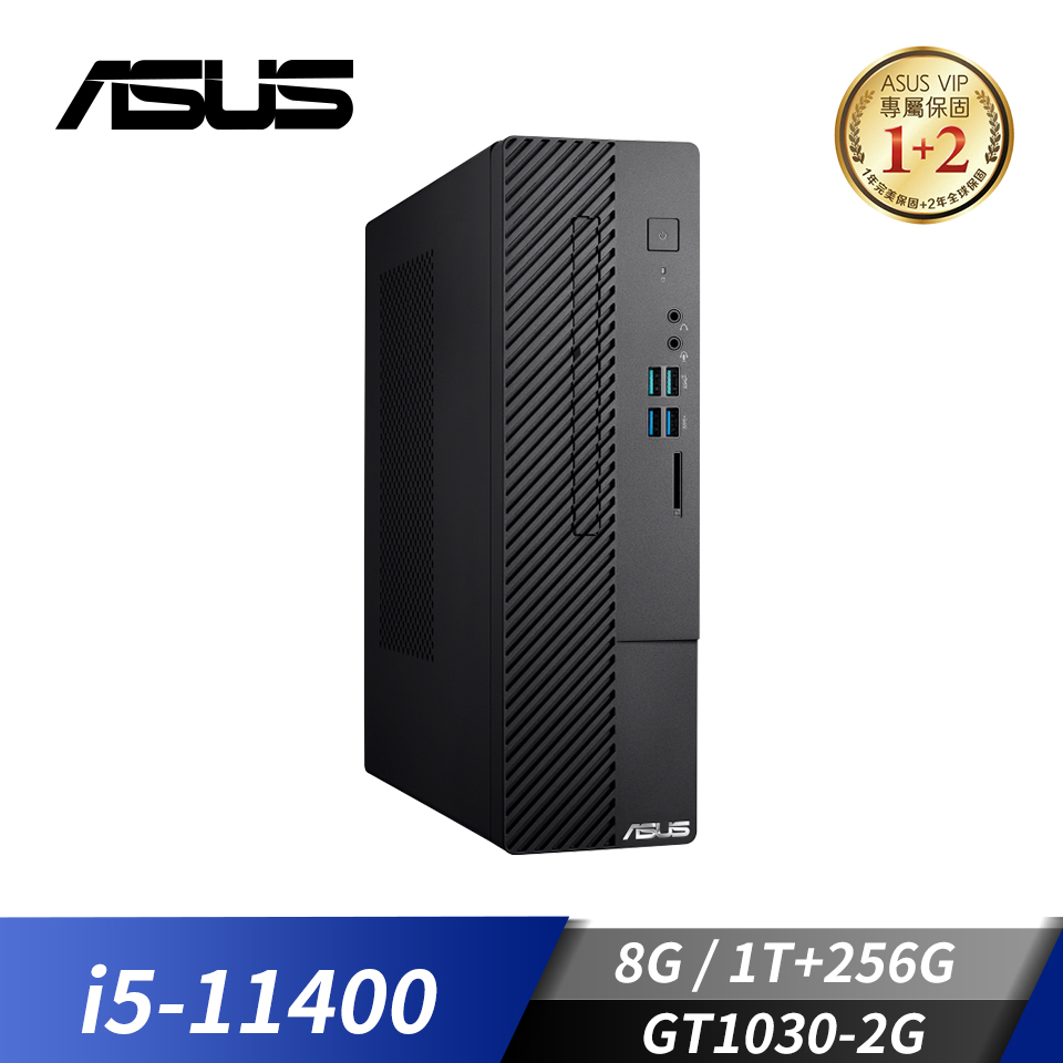 華碩 ASUS 桌上型電腦(i5-11400/8G/1T+256G/GT1030/W11)