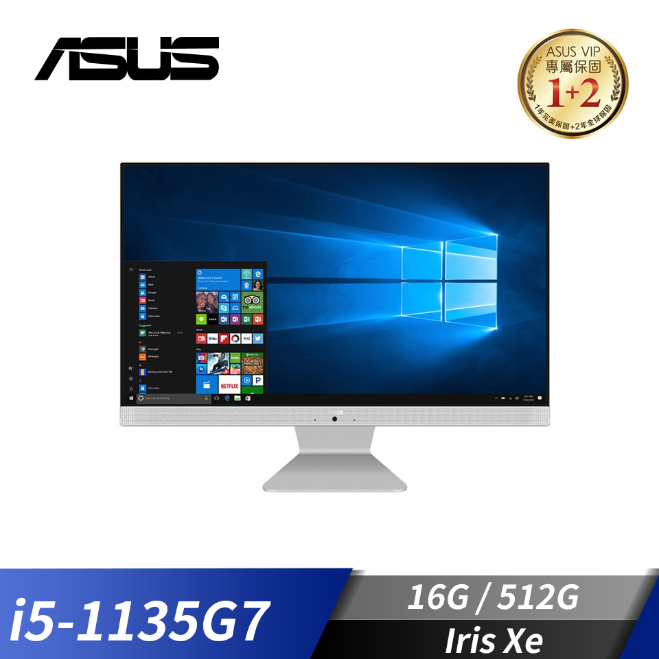 華碩 ASUS 桌上型AIO電腦 23.8"(i5-1135G7/16G/512G/Iris Xe/W11)