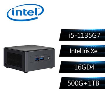Intel nuc 迷你電腦(i5-1135G7&#47;16G&#47;500G+1T&#47;Iris Xe)特仕版