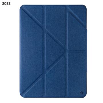 JTLEGEND iPad Air 10.9吋布紋皮套-藍