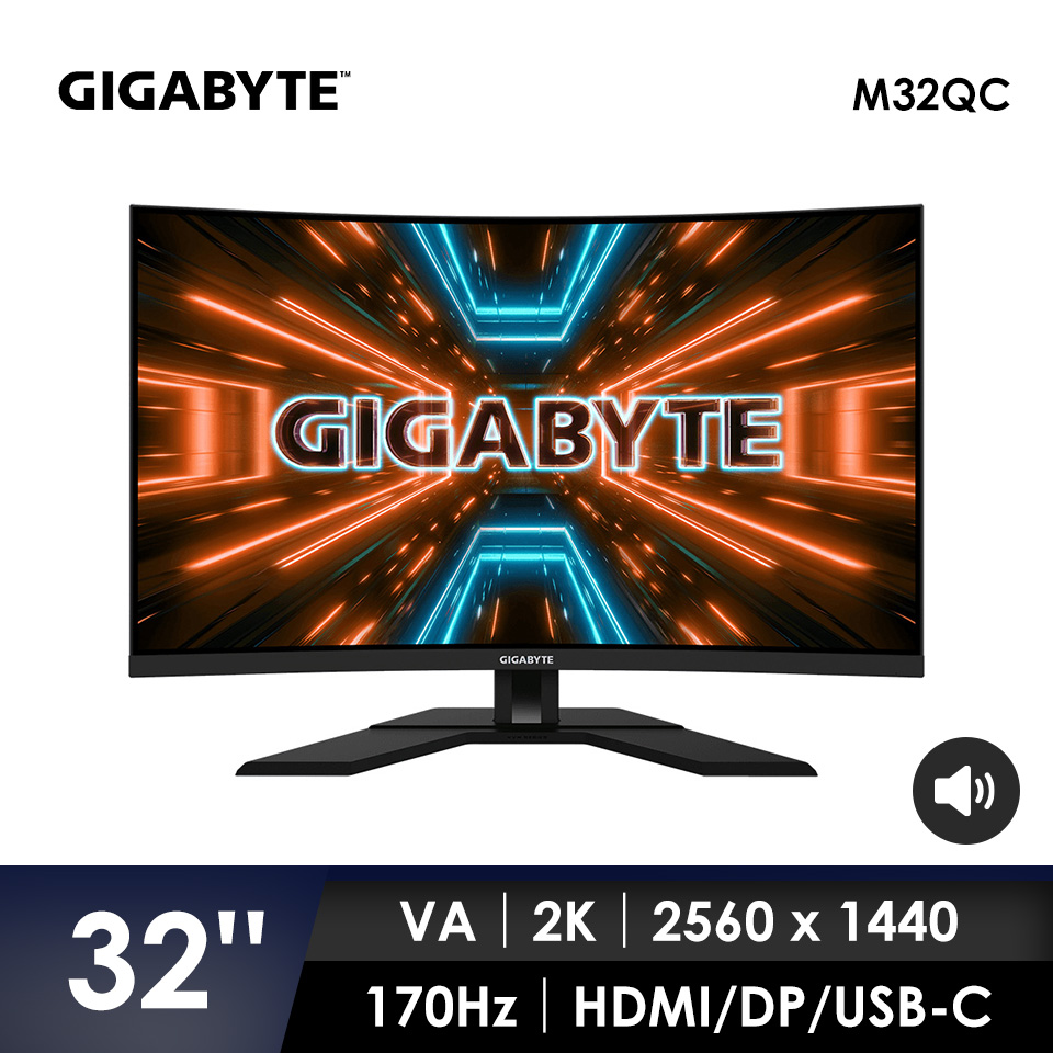 技嘉 GIGABYTE 2K曲面電競螢幕 32型