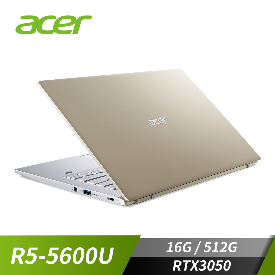 宏碁 ACER Swift X 筆記型電腦 14"(R5-5600U/16G/512G/RTX3050/W11)金