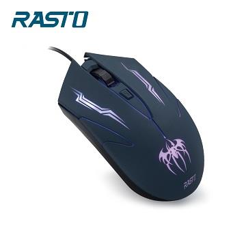 RASTO RM21電競RGB發光靜音有線滑鼠