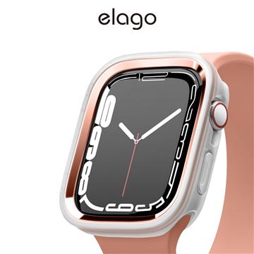 elago AW 44&#47;45mm Duo玩色錶框-透明&#47;玫瑰金
