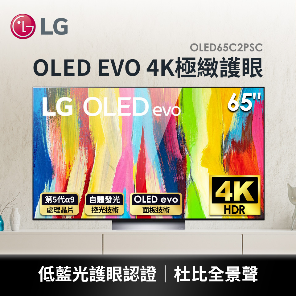LG 65型 OLED EVO 4K極緻護眼電視