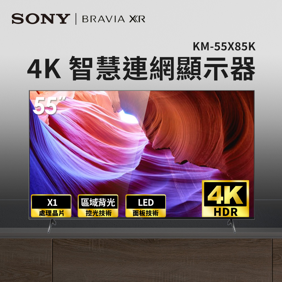 (展示品)索尼 SONY 55型4K LED智慧連網顯示器
