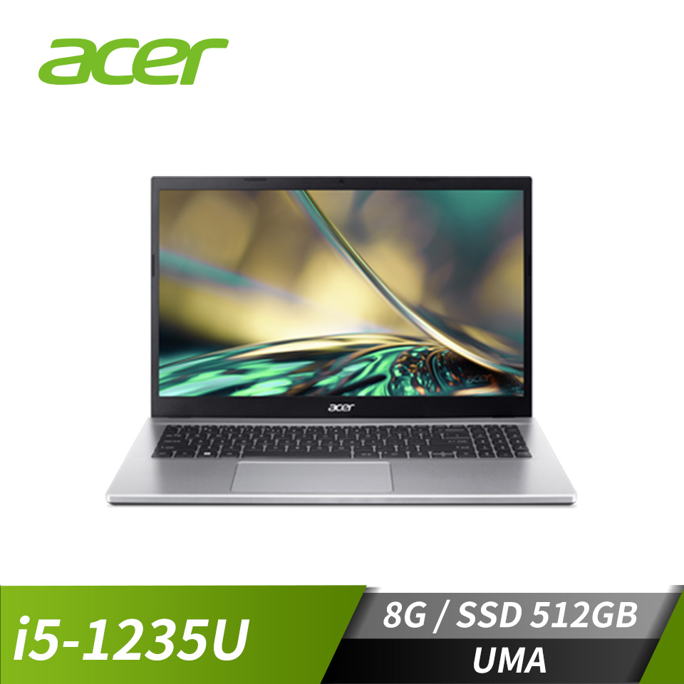 (全新福利品)宏碁 ACER Aspire 3 筆記型電腦 15.6" (i5-1235U/8GB/512GB/MX550-2G/W11) 銀