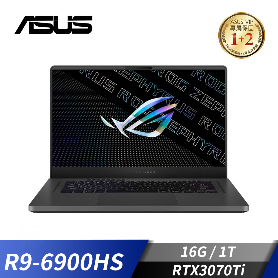 華碩 ASUS ROG Zephyrus G15 電競筆電 15.6&#034;(R9-6900HS&#47;16G&#47;1T&#47;RTX3070Ti&#47;W11)日蝕灰