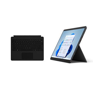 微軟 Micorosft Surface Pro8 13" (i5-1135G7/8GB/256GB/Iris Xe/W11)黑 + 無筆槽鍵盤