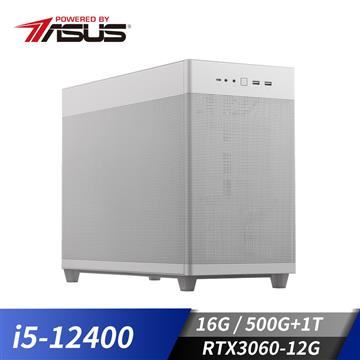 華碩平台i5六核獨顯SSD電腦(i5-12400&#47;B660M&#47;16G&#47;RTX3060&#47;500G+1T)