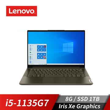 聯想 Lenovo Yoga Slim 7 筆記型電腦 14"(i5-1135G7/8G/1T/Iris Xe/W10)黑-特仕版
