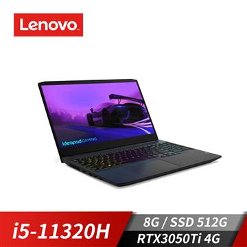 聯想 Lenovo IdeaPad Gaming 3 電競筆電 15.6"(i5-11320H/8G/512G/RTX3050Ti/W11)黑