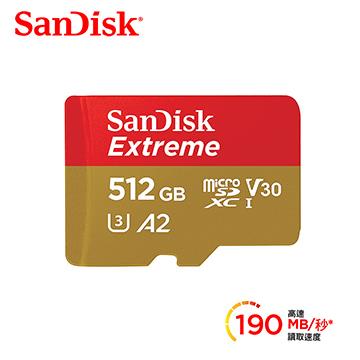 SanDisk Extreme MicroSD A2 512G記憶卡