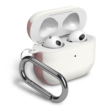 JTLEGEND AirPods 3 Amos 布紋保護殼-白粉