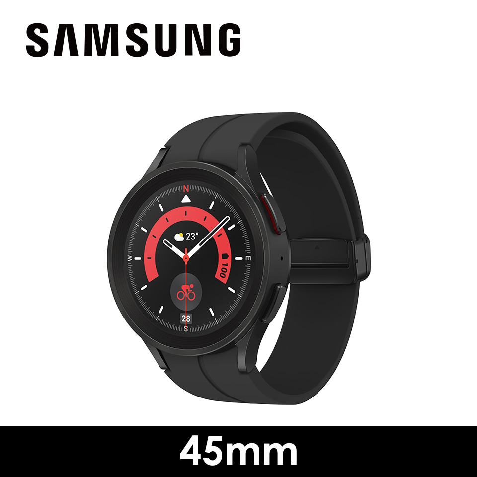 領券折$600 | SAMSUNG 三星 Galaxy Watch5 Pro 45mm 智慧手錶 鈦炫黑