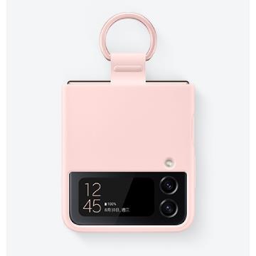 SAMSUNG Z Flip4 矽膠薄型背蓋(附指環扣)粉