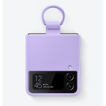 SAMSUNGFlip4矽膠薄型背蓋(附指環扣)精靈紫