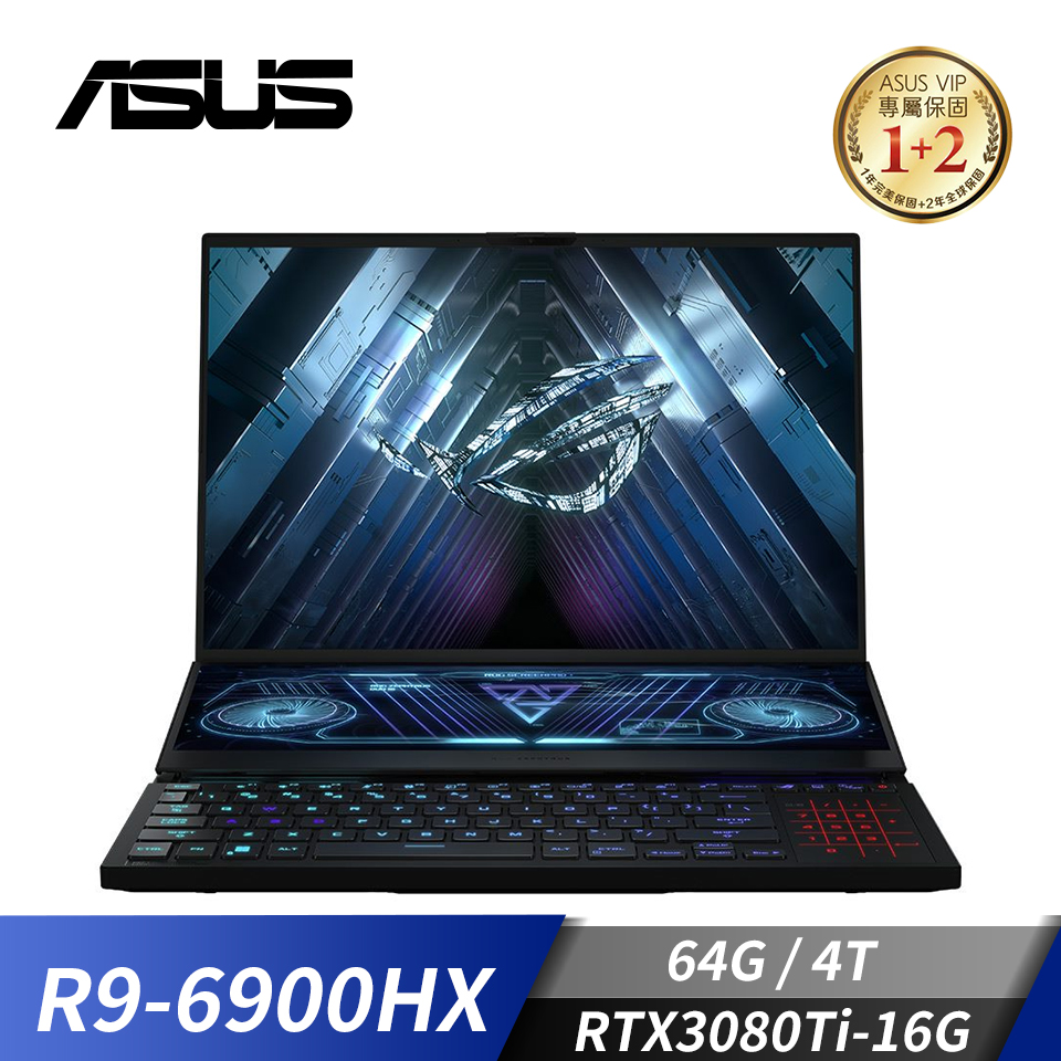 華碩 ASUS ROG Zephyrus Duo 16 電競筆電 16&#034;(R9-6900HX&#47;64G&#47;4T&#47;RTX3080Ti&#47;W11)