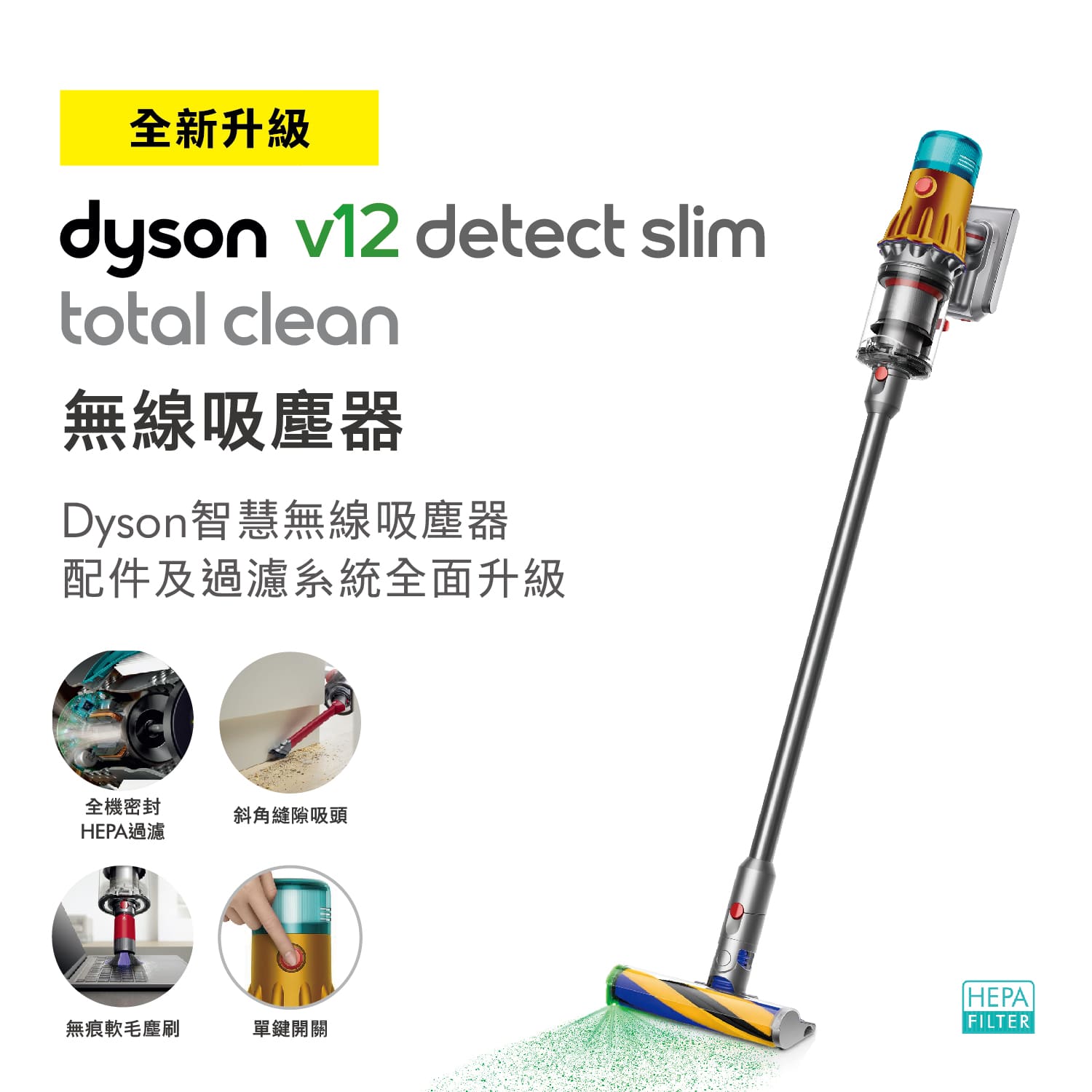 戴森 Dyson SV35 V12 Detect Slim Total Clean無線吸塵器