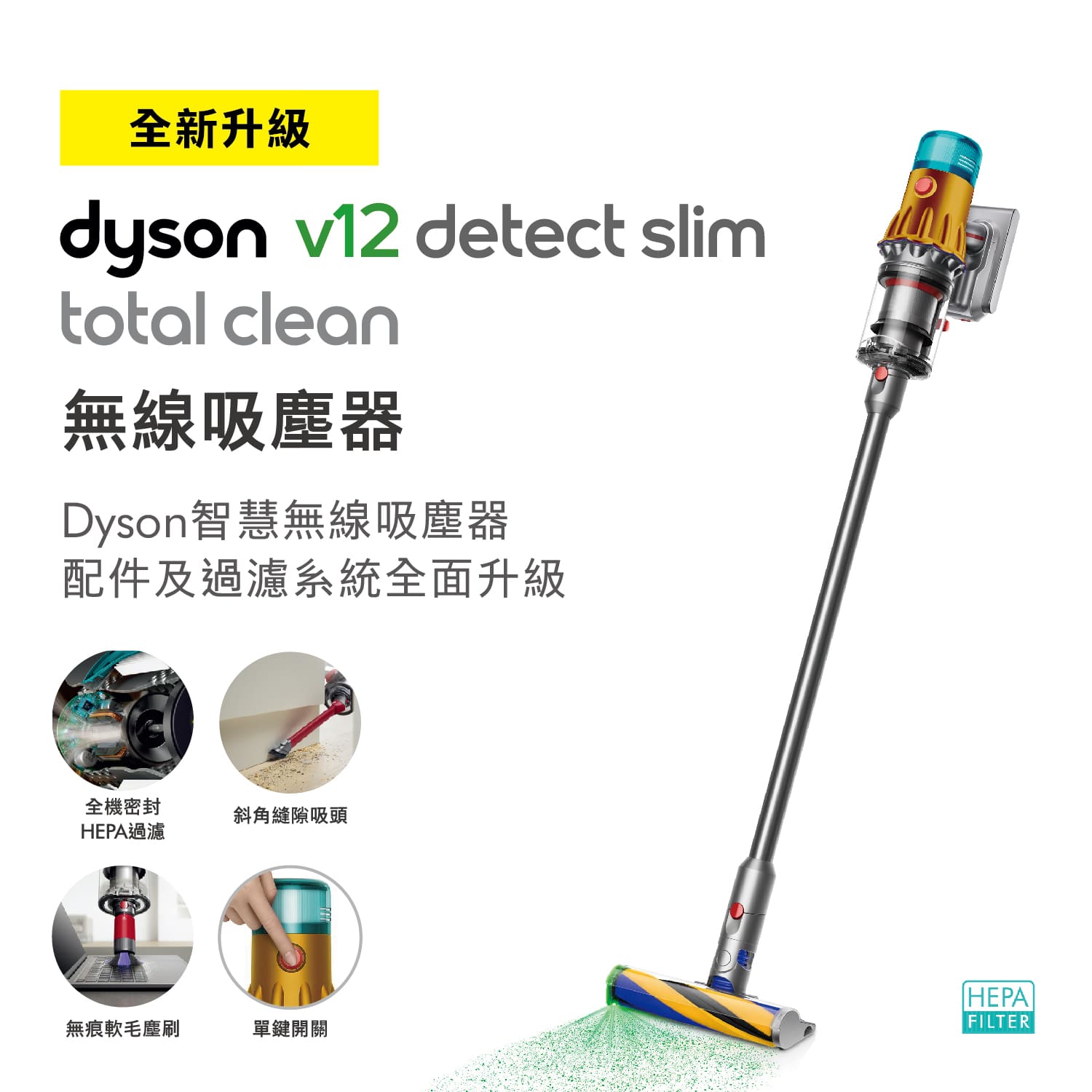 (展示整新品)Dyson SV35 V12 DetectSlim Total Clean