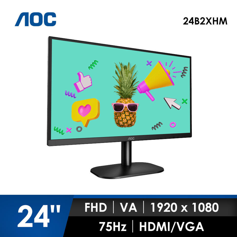 (福利品) AOC 24型 VA 液晶螢幕